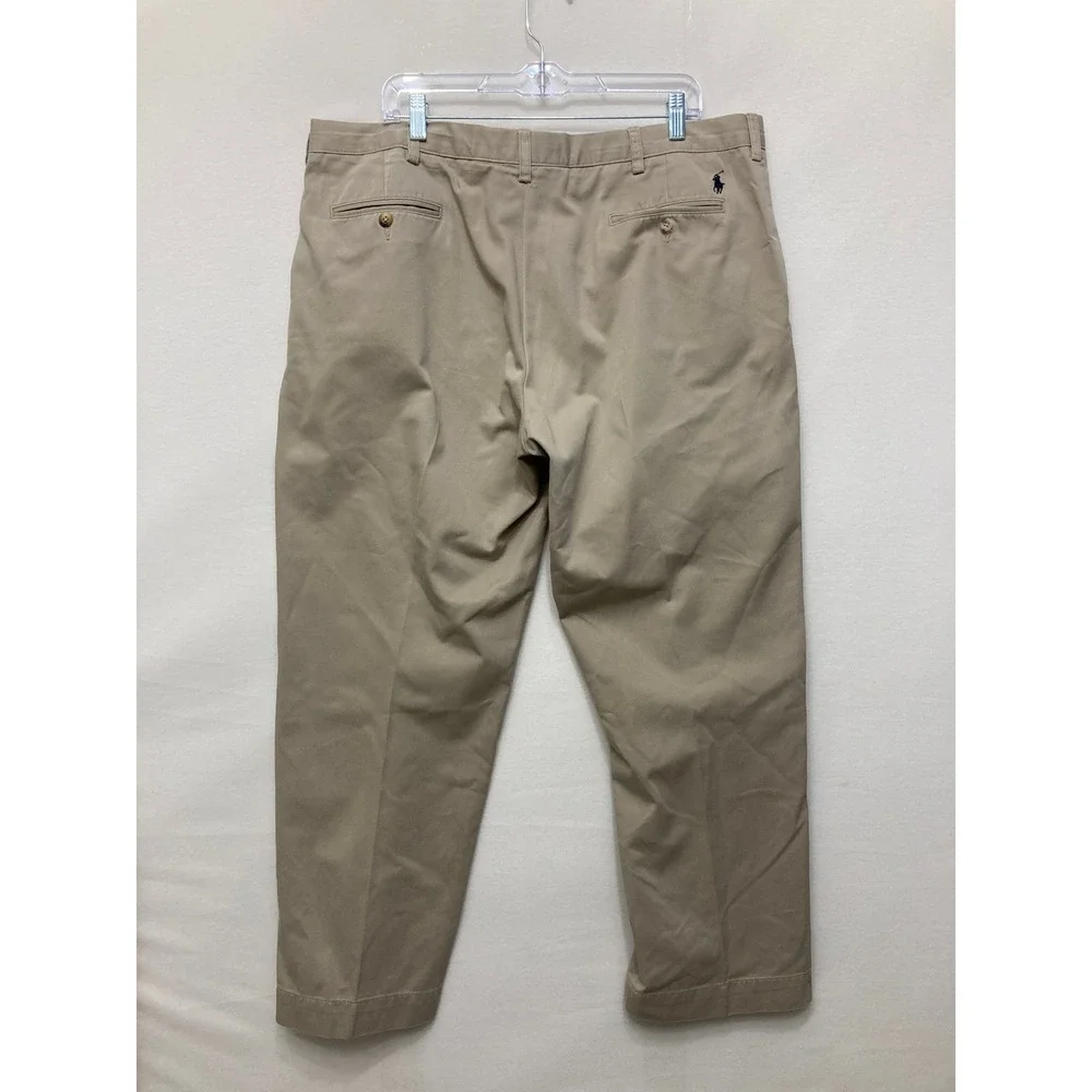 Polo Ralph Lauren Preston Pant 40x30 Tan Khaki Chino Pants Mens Straight Cotton